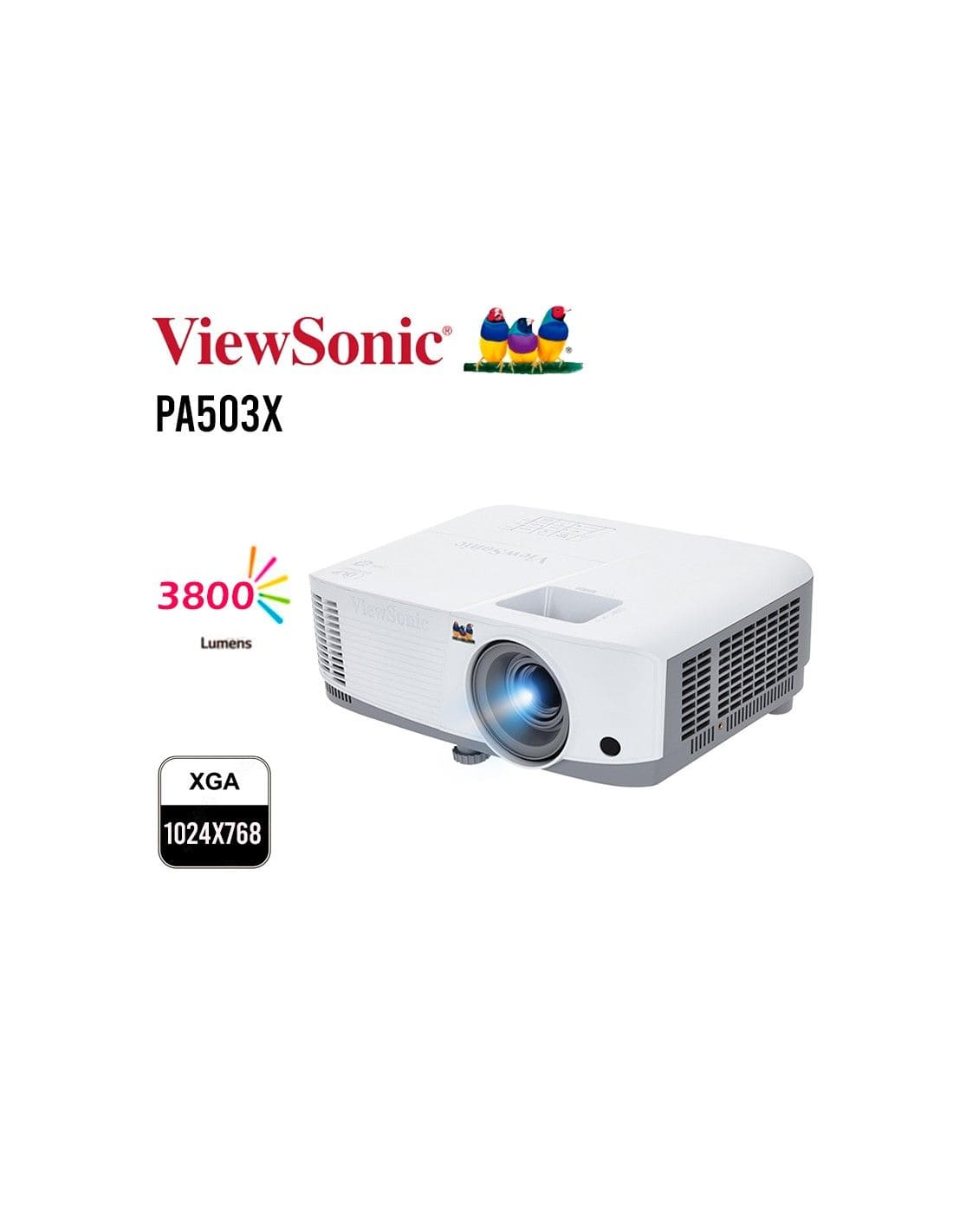 PROYECTOR VIEWSONIC PA503X 3800 LUMENES RESOLUCION 1024X768 VGA (VS16909) - Imagen 2