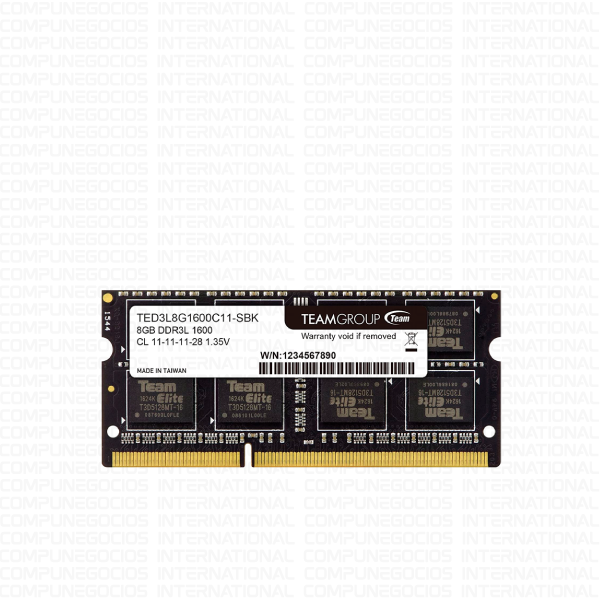 RAM TEAM GROUP ELITE DDR3 8GB 1600 MHz SODIMM