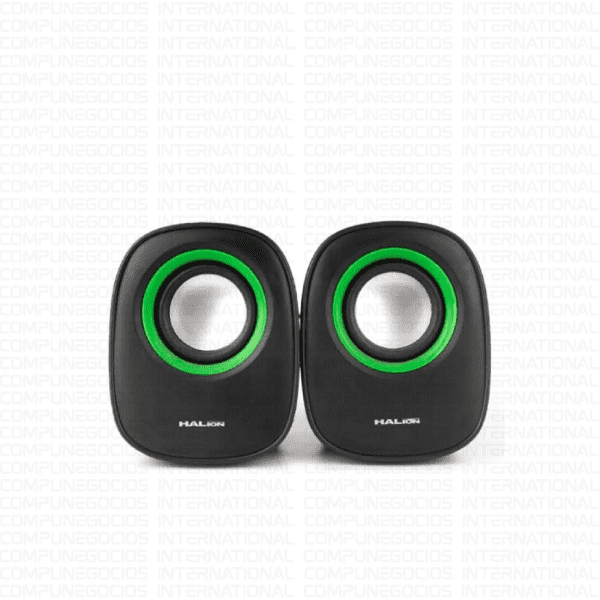 PARLANTE HALION HA-S15 2.0 USB NEGRO/VERDE