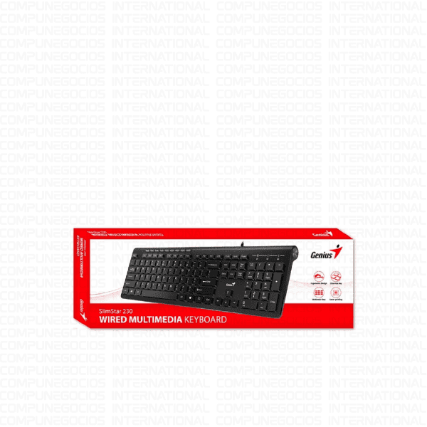 TECLADO MULTIMEDIA GENIUS SLIMSTAR 230