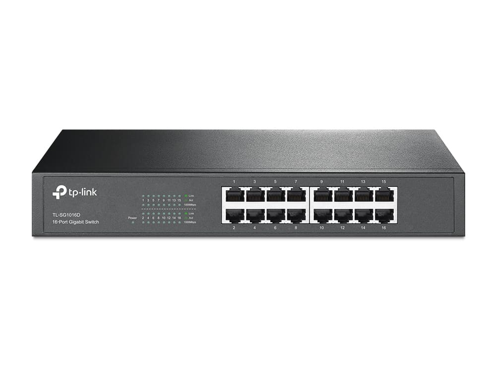 SWITCH TP-LINK TL-SG1016 DE 16 PUERTOS 10/100/1000 MBPS METALICO - Imagen 2