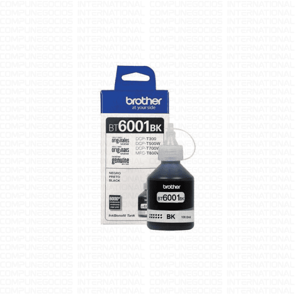 TINTA BROTHER BT6001BK (D01DZ5001) BLACK 108 ML