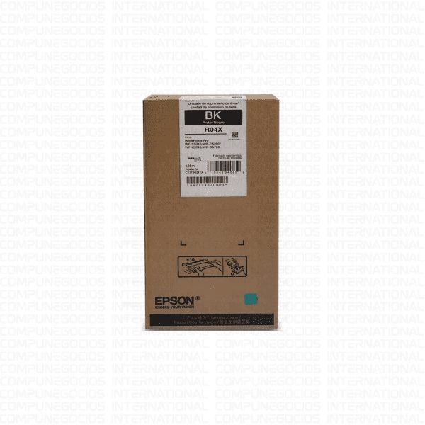 TINTA EPSON R04X (R04X12A) BLACK, C13T94212A, 136 ML PARA C5710 WORFORCE