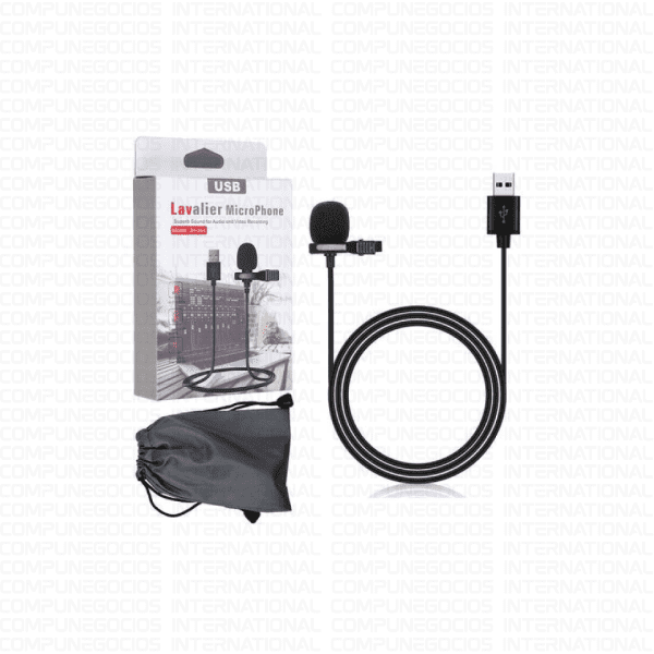 MICROFONO LAVALIER JH-044 USB, CONDENSADOR, OMNIDIRECCIONAL