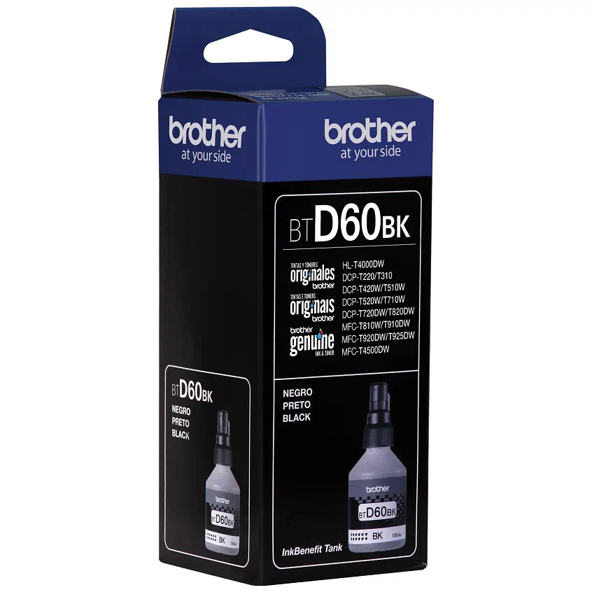 TINTA BROTHER BTD60BK BLACK DE ALTO RENDIMIENTO 108 ML - Imagen 2