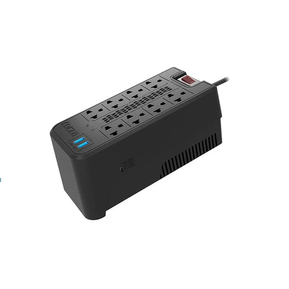 ESTABILIZADOR FORZA 1200VA/600W FVR-1222USB 8 TOMAS 220V - Imagen 2