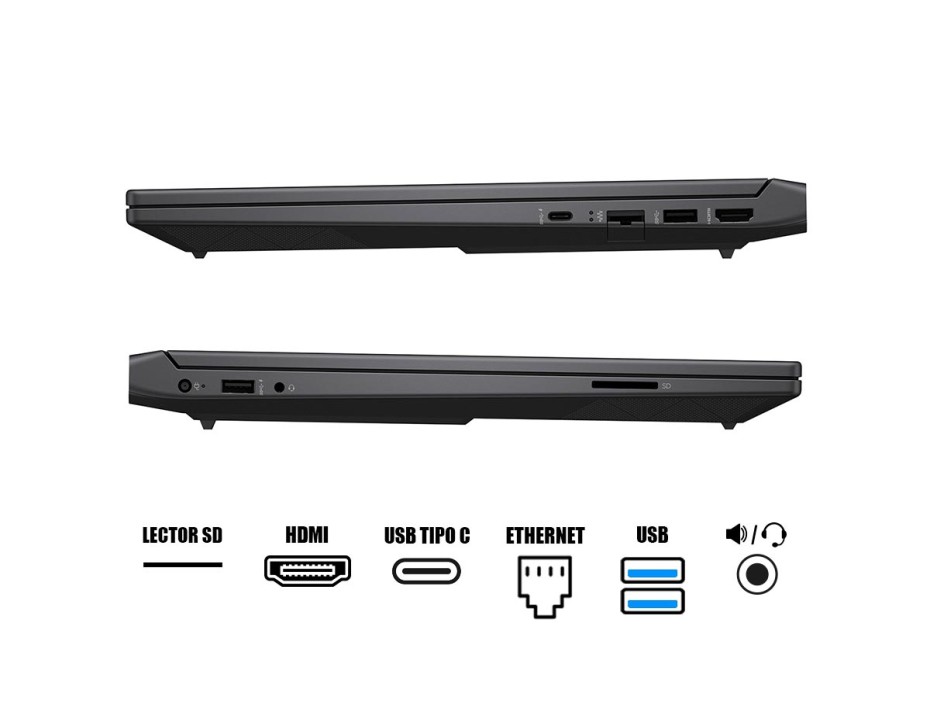 LAPTOP HP VICTUS 15-FB2082 RYZEN 5-8640H VICTUS 15-FB2082 RAM 8GB SSD 512GB RTX 4050 6GB WIN11 PANTALLA 15.6" FHD (PN: A14MNUA#ABA) - Imagen 2