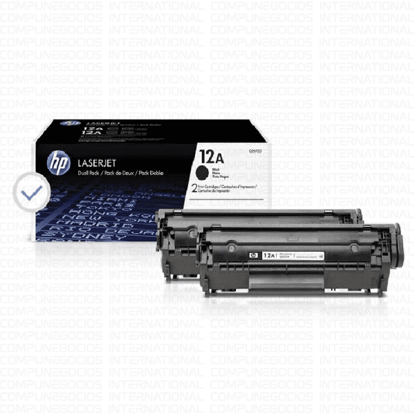 TONER HP 12A (Q2612AD) DUAL PACK BLACK LASERJET - Imagen 2