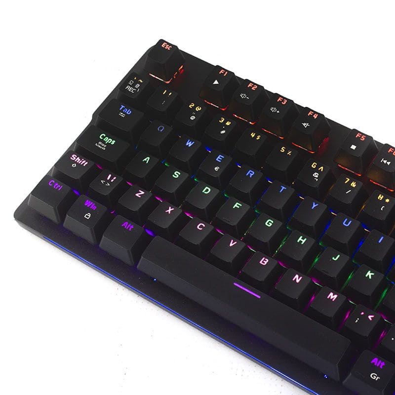 TECLADO GAMING HALION HA-K940 MUSTANG MECÁNICO, LUZ LED, 13 EFECTOS DE LUCES - Imagen 3