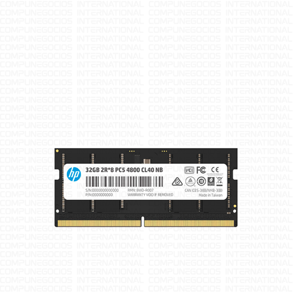 MEMORIA RAM HP 16GB X1 SERIES DDR5-4800MHZ SODIMM PC5-38400