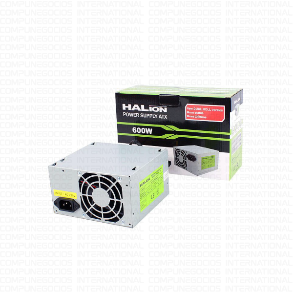 FUENTE DE PODER HALION ATX-600W-P8 NO MODULAR