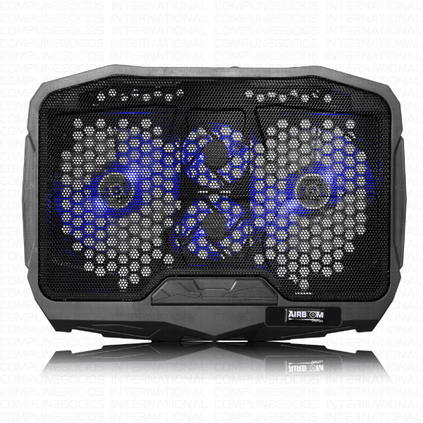 COOLER AIRBOOM VORTEX AB008, 4 VENTILADORES, LED AZUL - Imagen 2