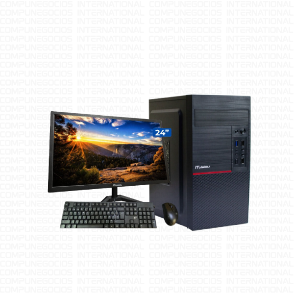 KIT PC CASE ITVISIOU IT1709 + MONITOR 24" ITVISIOU + TECLADO + MOUSE