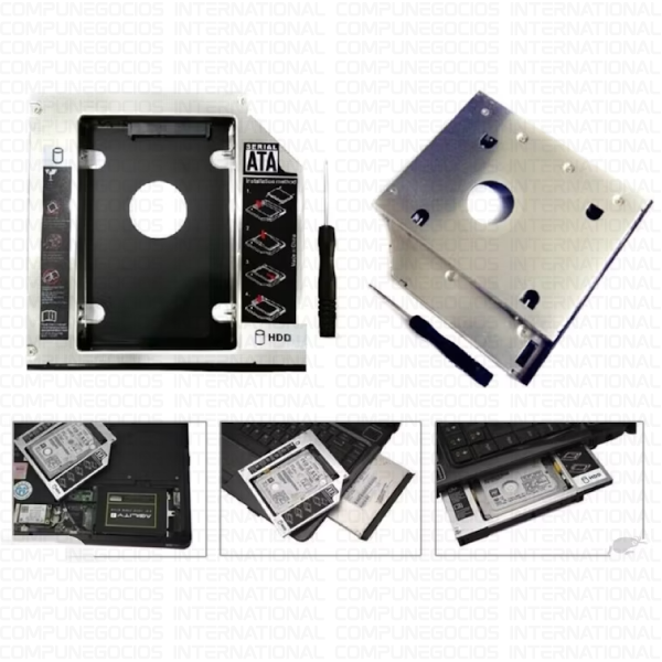 ADAPTADOR CADDY 2ND HDD UNIVERSAL 12.7 MM G-112 (KNT-1102) - Imagen 3