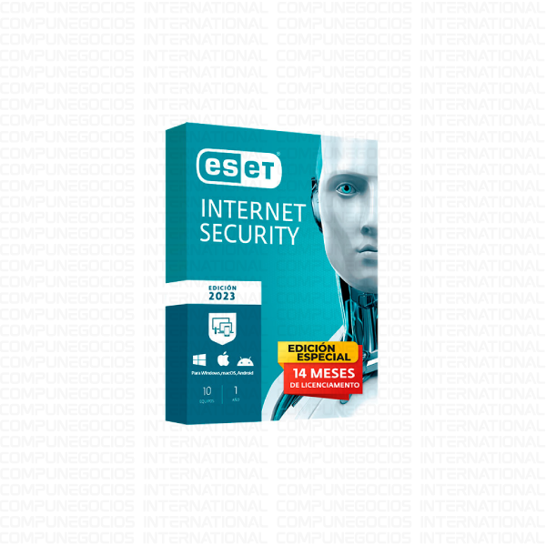 ANTIVIRUS ESET INTERNET SECURITY WINDOWS MACOS ANDROID PARA 10 EQUIPOS EDICION ESPECIAL 14 MESES