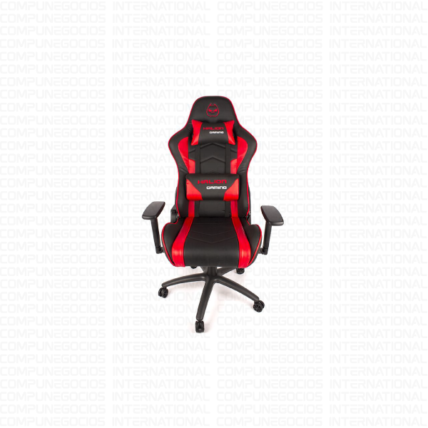 SILLA GAMER HALION HA-S42, NEGRO CON ROJO RECLINABLE 90/180°