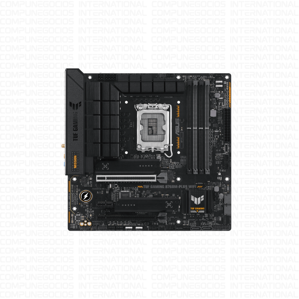 PLACA MADRE ASUS TUF GAMING B760M-PLUS WIFI, D5, MEMORIA DDR5 DE 4 SOCKET HASTA 128GB BUSS 5333 MHZ