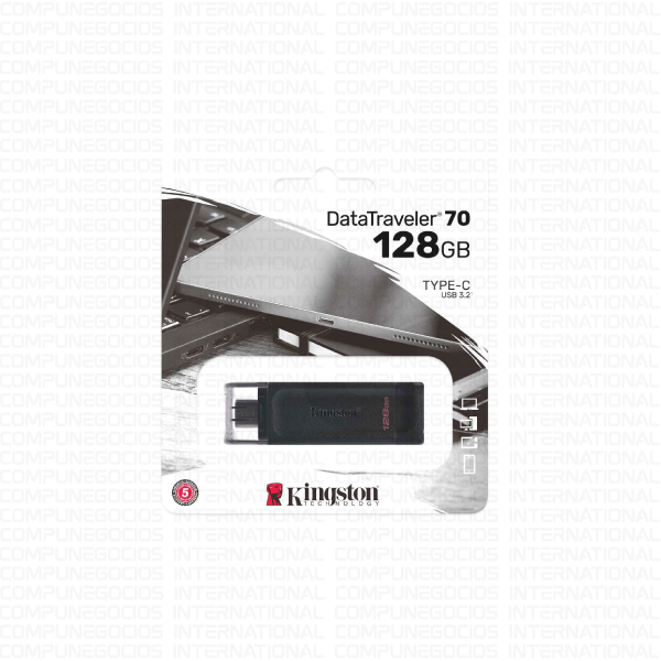 MEMORIA USB KINGSTON 128GB 3.2 DATA TRAVELER 70 USB-C DT70/128GB
