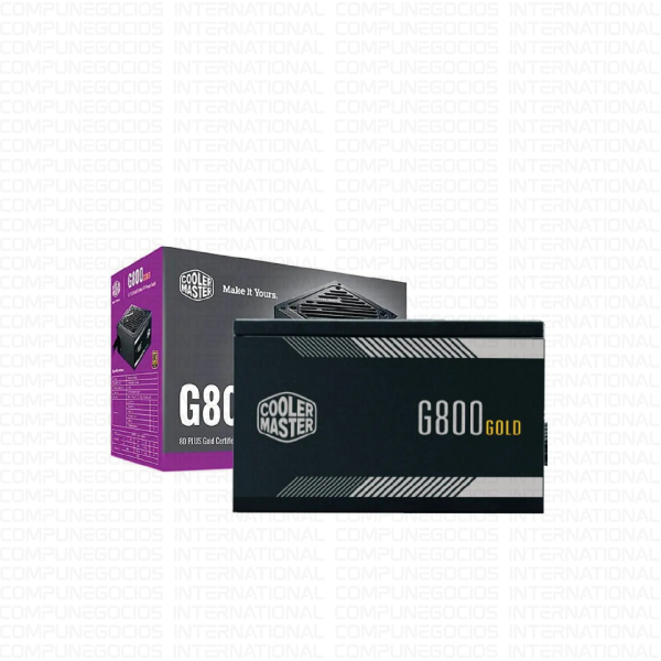 FUENTE DE PODER COOLER MASTER G800 80 PLUS GOLD 800W P/N: MPW-8001-ACAAG-U2