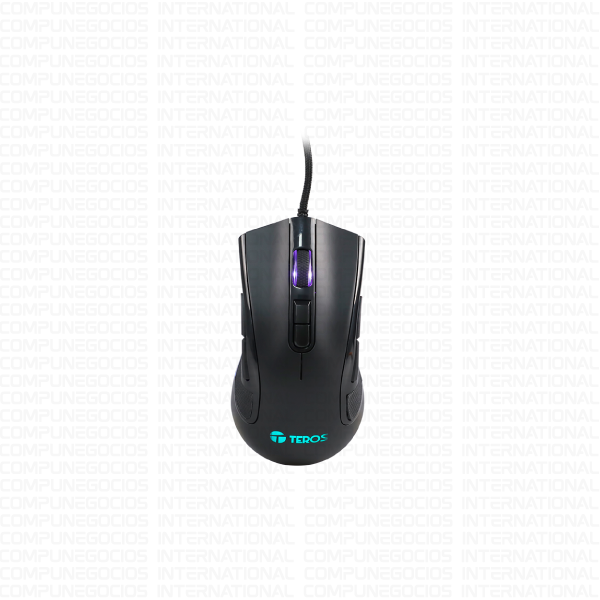 MOUSE GAMING TEROS TE-5167N ÓPTICO USB 12800 DPI RGB NEGRO