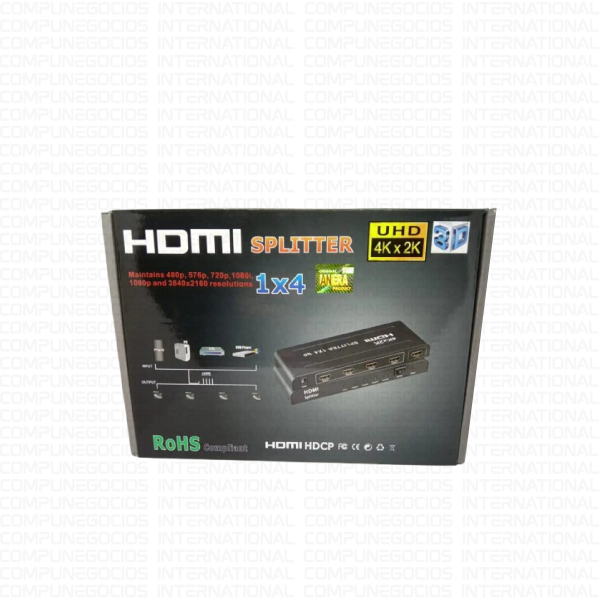 SPLITTER HDMI 1X4 2K 4K 1080P HD 4 PANTALLAS DUPLICADOR