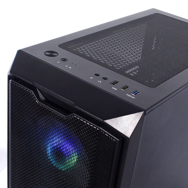 CASE GAMER HALION IRONMAN-X FUENTE 550W PANEL LATERAL VIDRIO 3 COOLER RGB - Imagen 4