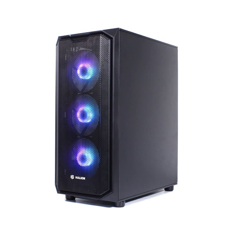 CASE GAMER HALION IRONMAN-X FUENTE 550W PANEL LATERAL VIDRIO 3 COOLER RGB - Imagen 3