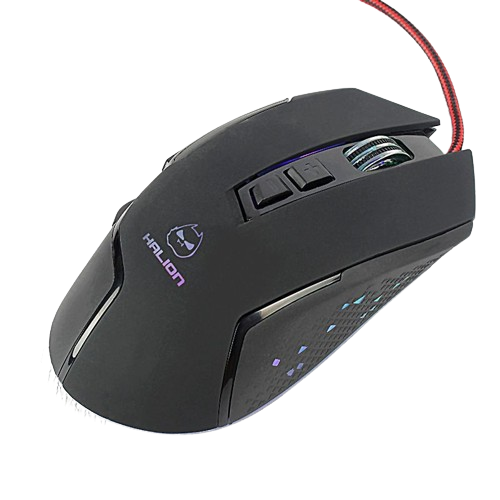 MOUSE GAMER HALION RAIDER HA-M939 RGB 7B USB DPI 8000 CABLE 1.5M - Imagen 3
