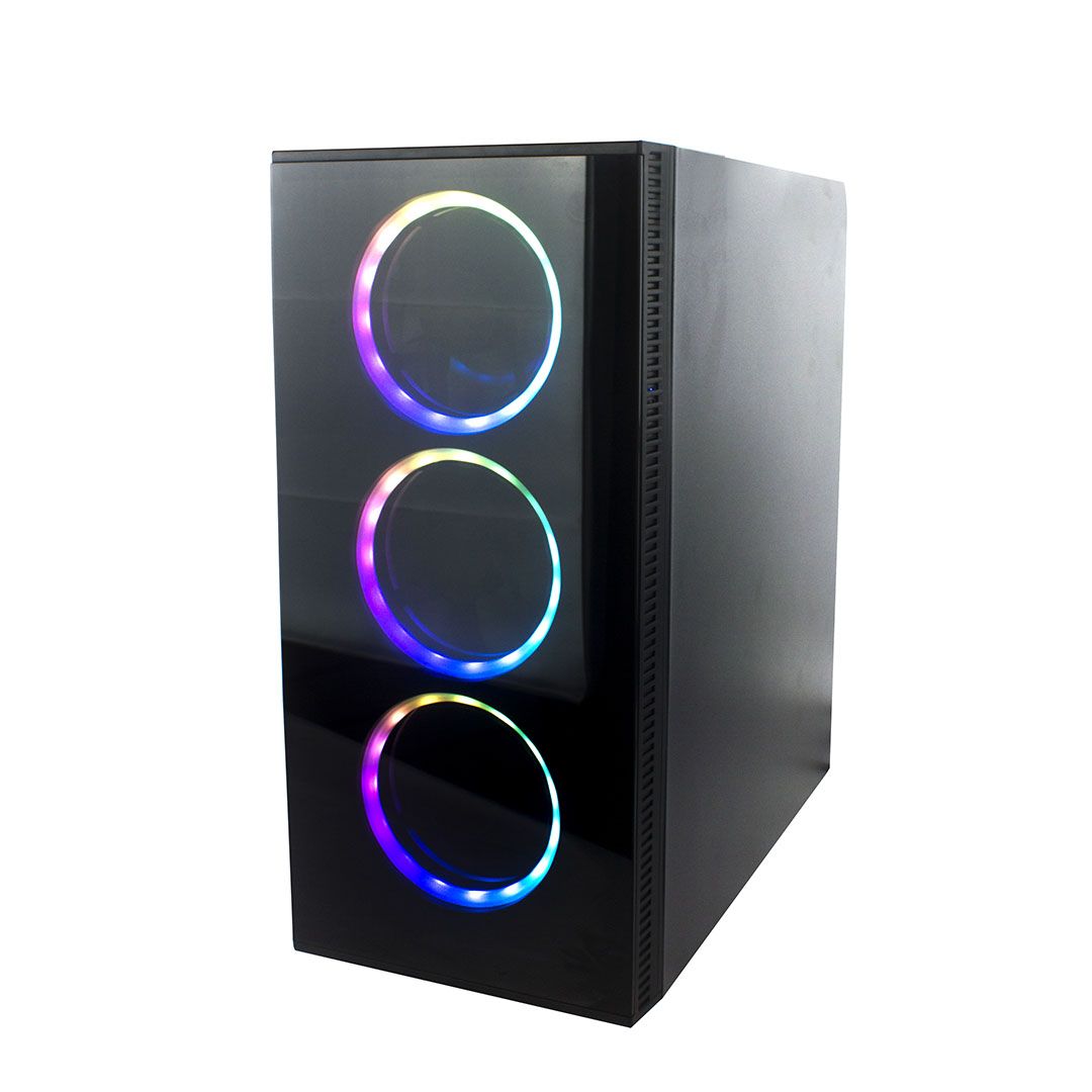 CASE GAMER HALION MAGIC MIRROR FUENTE 550W 4 COOLER RGB - Imagen 2
