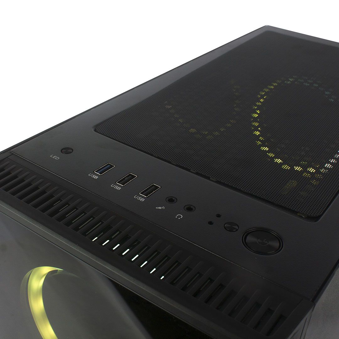 CASE GAMER HALION MAGIC MIRROR FUENTE 550W 4 COOLER RGB - Imagen 4