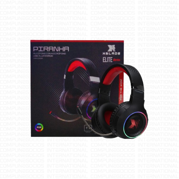 AUDÍFONO GAMER XBLADE PIRANHA GXB-ES9280 RGB CON MICRÓFONO USB ILUMINADO
