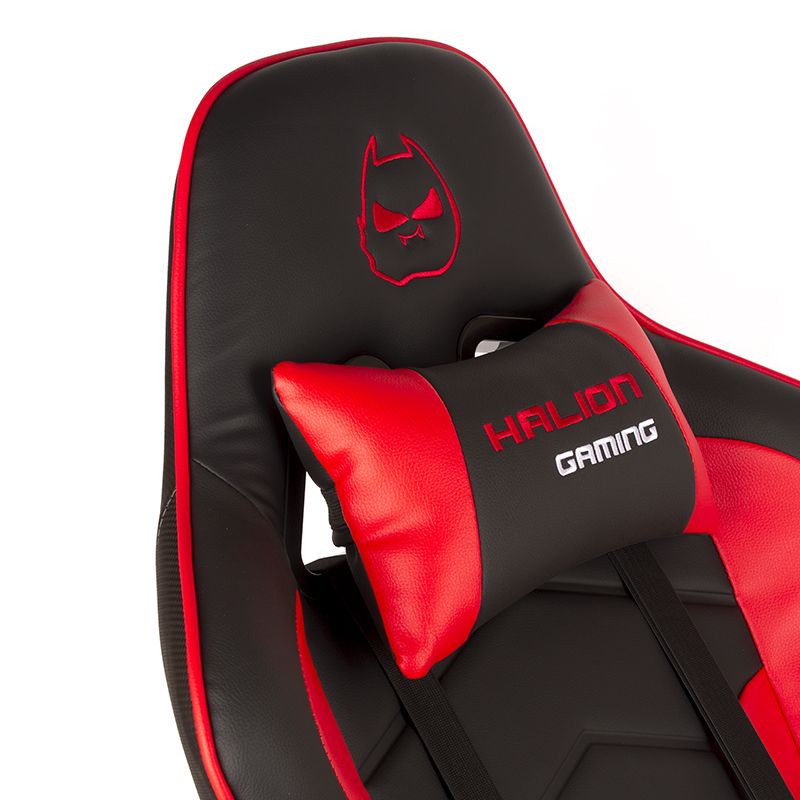 SILLA GAMER HALION HA-S42, NEGRO CON ROJO RECLINABLE 90/180° - Imagen 2