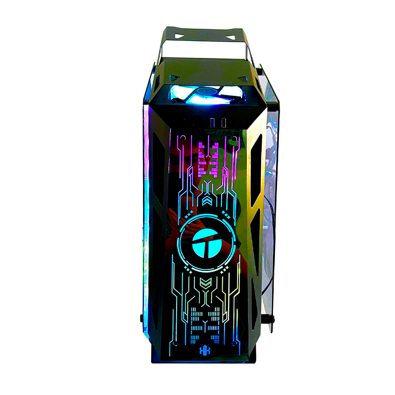 CASE GAMER TEROS TE1163N PANEL LATERAL DE VIDRIO TEMPLADO 4 FAN ARGB USB BLACK - Imagen 3