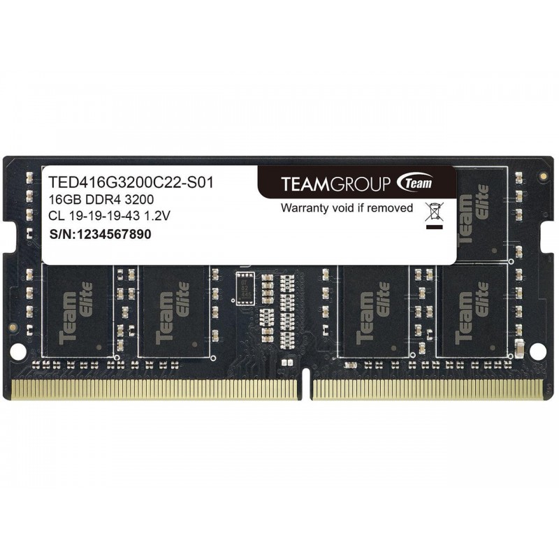 MEMORIA RAM TEAMGROUP ELITE DDR4 16GB 3200 MHz PC4-25600 TED416G3200C22-SBK - Imagen 2