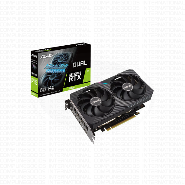TARJETA DE VIDEO ASUS DUAL GEFORCE RTX 3050 OC 8GB GDDR6 128 BITS PN: 90YV0HH0-M0AA00
