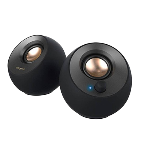PARLANTE CREATIVE PEBBLE (51MF1680AA000) 2.0 4.4W 3.5MM USB POWER BLACK - Imagen 2