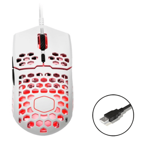 MOUSE GAMING COOLER MASTER MM711 WHITE MATTE (PN: MM-711-WWOL1) - Imagen 2