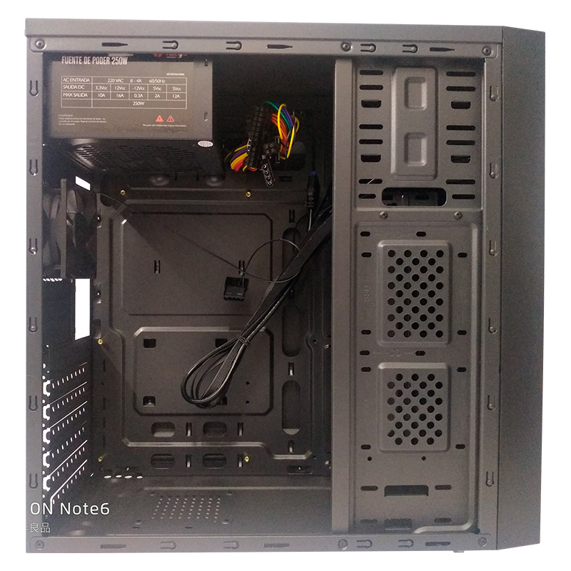 CASE TEROS TE1076N MID TOWER ATX 250W USB 3.0 / 2.0 AUDIO NEGRO - Imagen 2