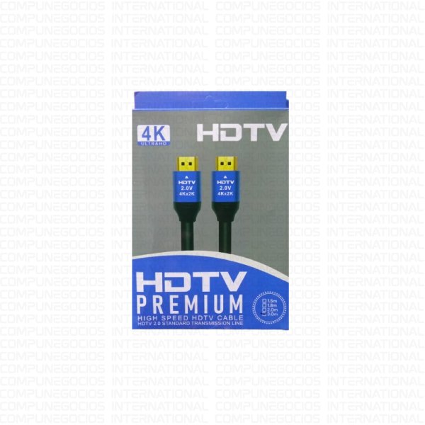 CABLE HDMI PREMIUM 4K 3 METROS (CAJA)