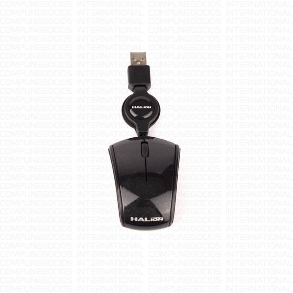 MOUSE HALION AVENGER MINI HA-M480 RETRACTIL NEGRO