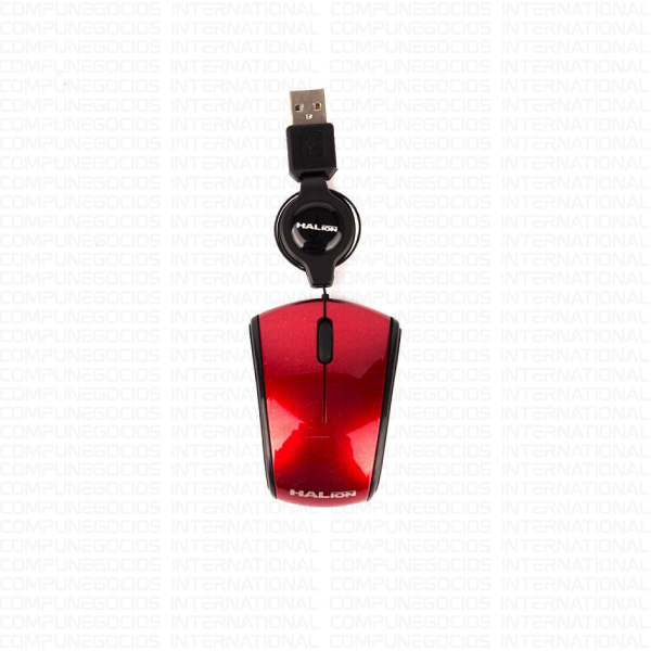 MOUSE HALION AVENGER MINI HA-M480 RETRACTIL ROJO