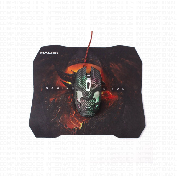 MOUSE GAMER + PAD HALION SHERMAN HA-M923P USB