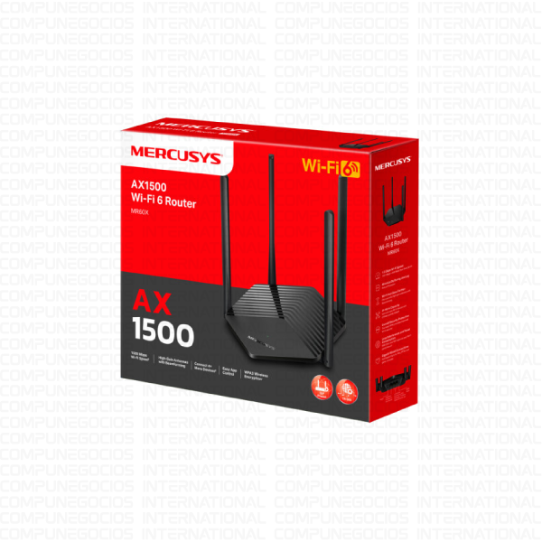 ROUTER WIFI MERCUSYS MR60X AX1500 WIFI6 2 PUERTOS