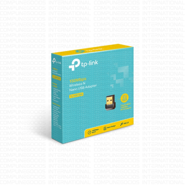 ADAPTADOR DE RED TP-LINK TL-WN725N MINI INALÁMBRICO FRECUENCIA 2.4 GHZ 150 MBPS