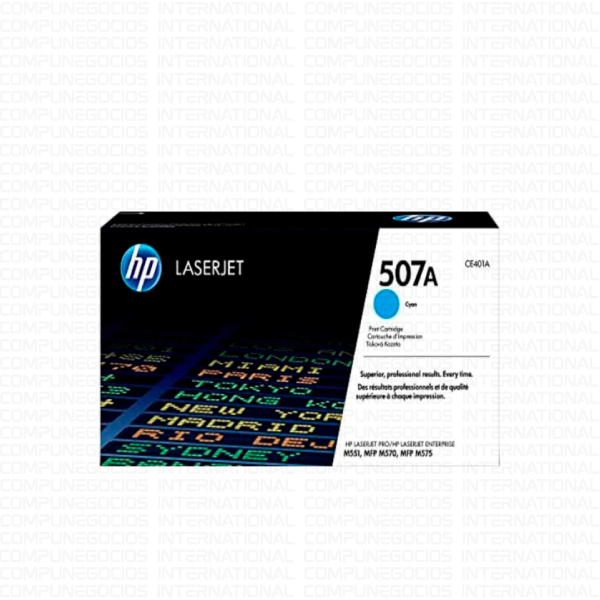 TONER HP CE401A 507A CYAN 6000 PÁGINAS