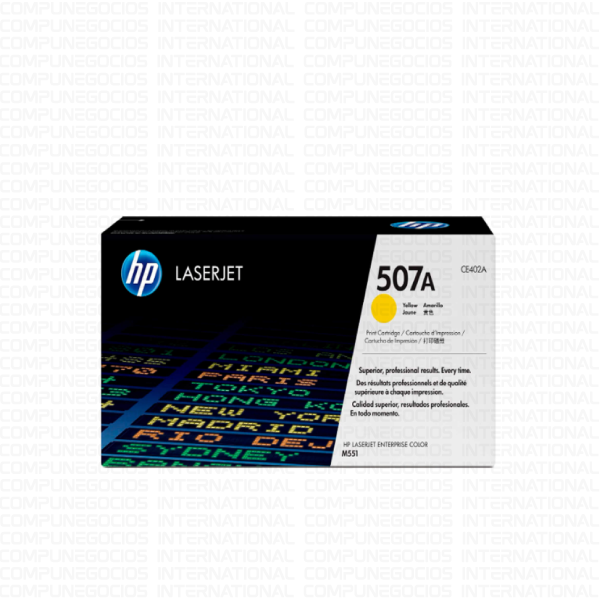 TONER HP CE402A 507A YELLOW 6000 PÁGINAS