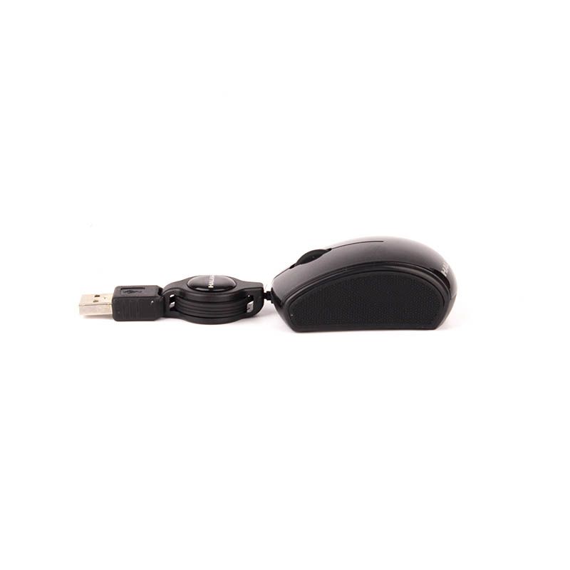 MOUSE HALION AVENGER MINI HA-M480 RETRACTIL NEGRO - Imagen 2