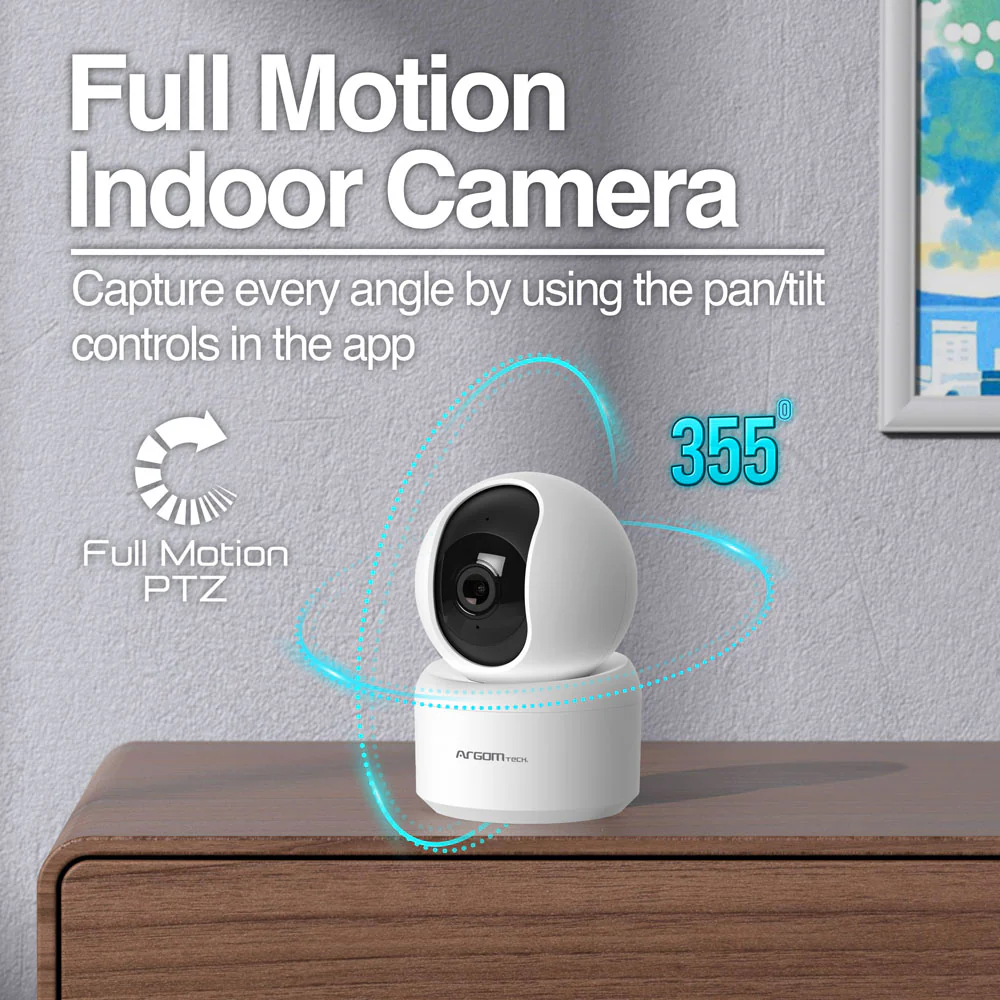 CÁMARA PARA INTERIORES ARGOMTECH SV-8040WT CONVOY 40 SMART WI-FI FULL MOTION INDOOR 2K QHD - Imagen 3