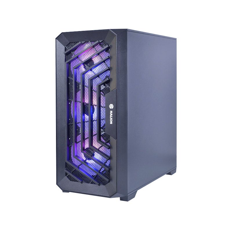 CASE GAMER HALION ARIES 02 PANEL LATERAL VIDRIO FUENTE 600W NEGRO - Imagen 3
