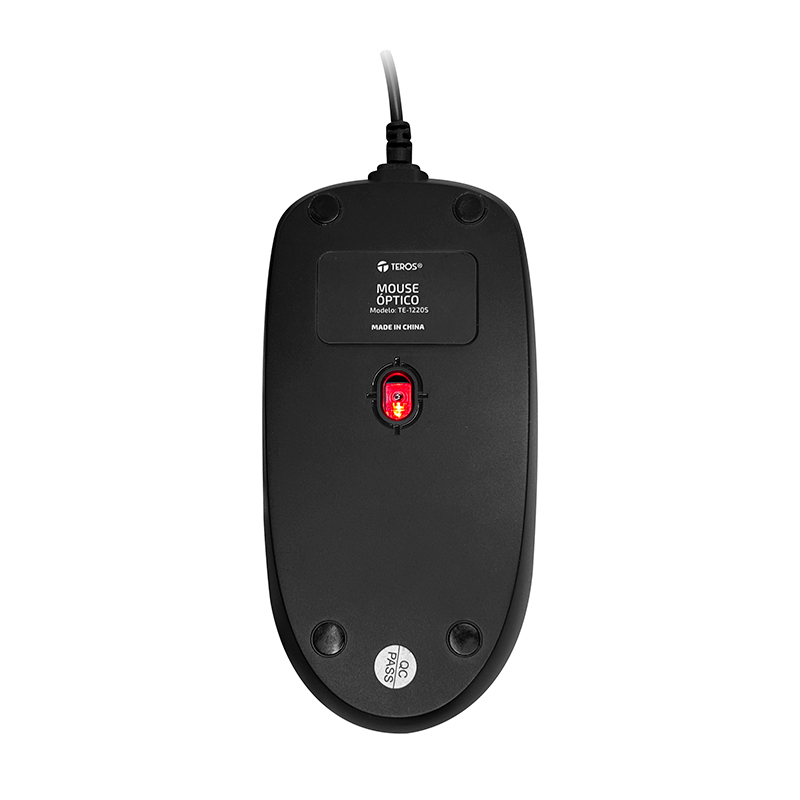 MOUSE ÓPTICO TEROS TE-1220S 1000DPI USB 3 BOTONES NEGRO - Imagen 6